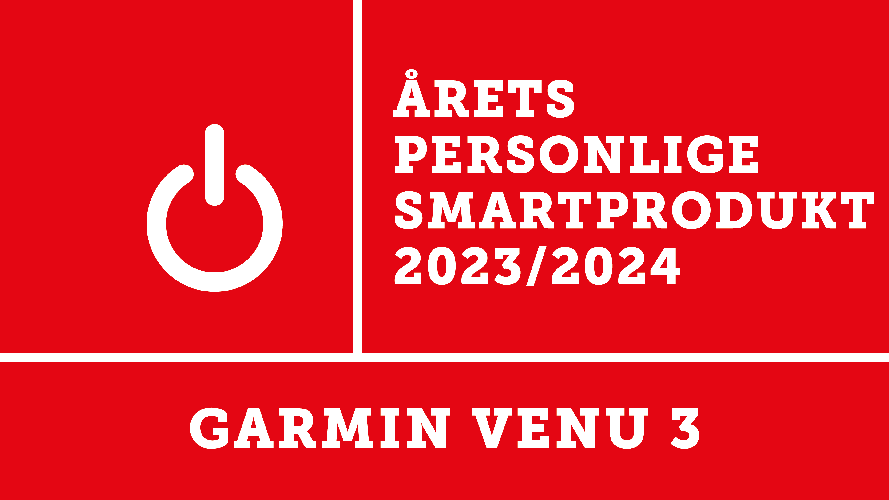 Garmin Venu 3 er kåret til årets personlige smartprodukt 2023 av Elektronikkbransjen. 